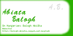 abiata balogh business card