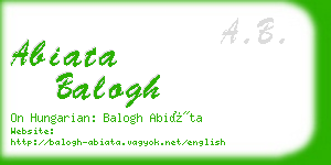 abiata balogh business card